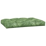 vidaXL Coussins de palette lot de 7 motif de feuilles tissu