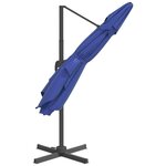 vidaXL Parasol déporté avec mât en aluminium Bleu azuré 400x300 cm