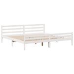 vidaXL Lit bibliothèque sans matelas blanc 180x200 cm bois pin massif