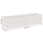 vidaXL Jardinière Blanc 200x50x50 cm Bois de pin solide