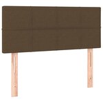 vidaXL Sommier à lattes de lit et matelas marron foncé 120x190cm tissu