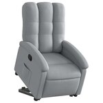 vidaXL Fauteuil inclinable Gris clair Tissu