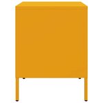 vidaXL Tables de chevet 2 Pièces jaune moutarde 36x39x50 5 cm acier