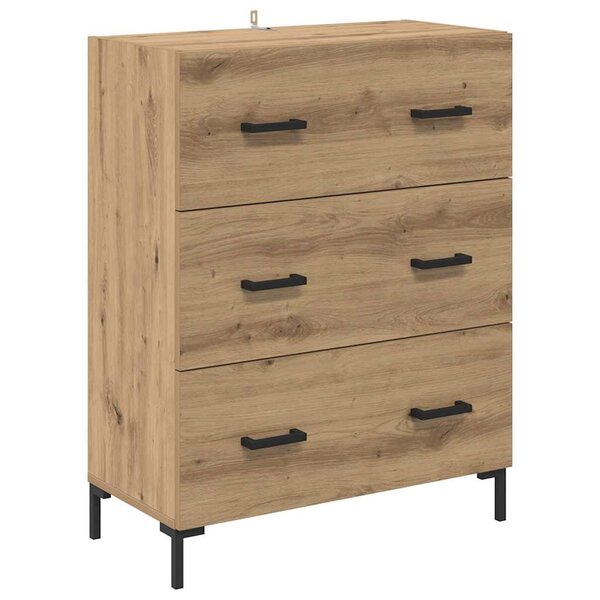 vidaXL Buffet avec tiroir Chêne artisanal 69 5 x 34 x 90 cm