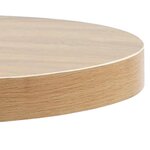 vidaXL Table de bistro Marron clair 60 cm MDF