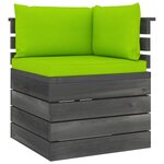 vidaXL Salon palette de jardin 5 Pièces avec coussins Bois de pin massif