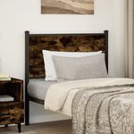 vidaXL Tête de lit chêne fumé 80 cm bois d'ingénierie et acier