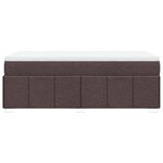 vidaXL Sommier à lattes de lit avec matelas Marron foncé 90x200 cm