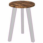 vidaXL Plateau de table Chêne fumé 30 x 30 x 1 5 cm Bois d'ingénierie