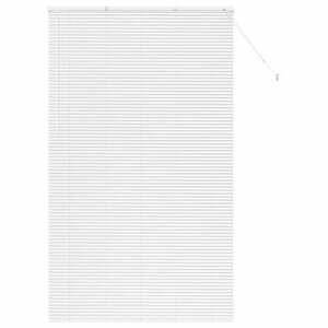 vidaXL Store de Fenêtre avec des rideaux Blanc Aluminium