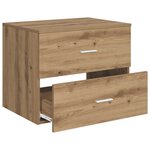 vidaXL Meuble de Salle de Bain Suspendu Chêne artisanal