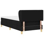 Lit Box Spring vidaXL avec Matelas Noir 80x200 cm Tissu