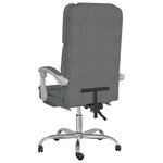 vidaXL Fauteuil de massage inclinable de bureau Gris foncé Tissu