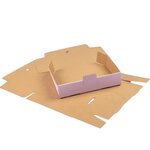 Boîte pliante d'envoi postal rose en micro-cannelé sans bande d'arrachage 23 6 x 18 1 x 5 4 cm