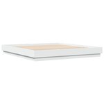 vidaXL Cadre de lit avec LED sans matelas blanc 180x200 cm