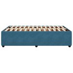 vidaXL Cadre de lit bleu 120x190 cm velours