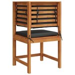vidaXL Fauteuil de jardin d'angle avec coussins en bois d'acacia