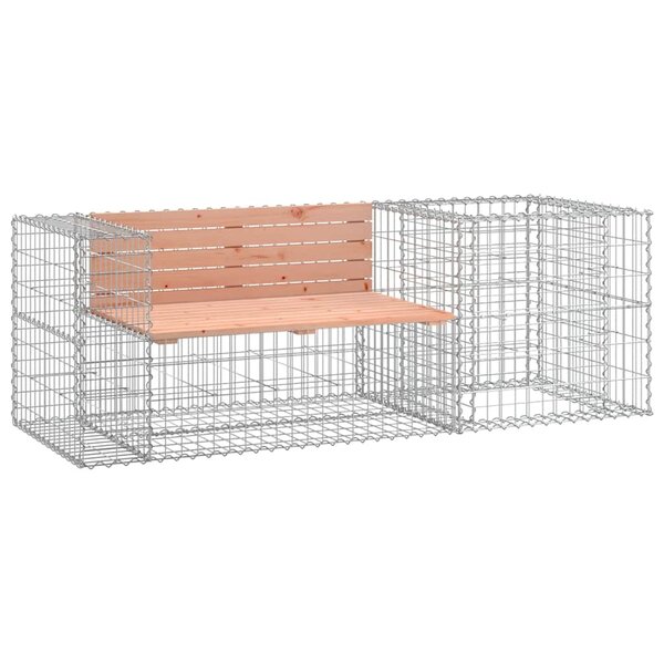 vidaXL Banc de jardin avec panier en gabion bois massif de douglas