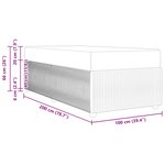 vidaXL Cadre de lit avec matelas Gris clair 100 x 200 cm tissu