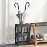 vidaXL Support de parapluie noir - 28x12x41 cm en acier