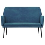 Banc banquette 108 x 79 x 79 cm velours bleu 02_0010712