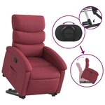vidaXL Fauteuil inclinable rouge bordeaux tissu