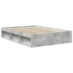 vidaXL Cadre de lit sans matelas gris béton 150x200 cm