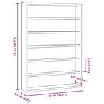 vidaXL Vitrine de collection en bois avec 6 étagères 40x8 5x55 cm