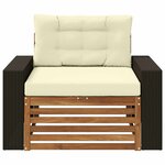vidaXL Sofa de milieu extérieur Bois d'Acacia Massif Naturel