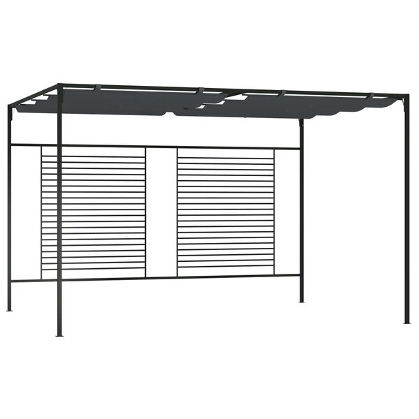 vidaXL Belvédère avec auvent rétractable 4x3x2 3 m Anthracite 180 g/m²