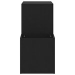 vidaXL Armoire à chaussures d'entrée noir bois d'ingénierie