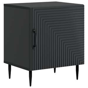 vidaXL Cabinet de chevet Noir 43 x 34 5 x 50 cm Bois d'ingénierie