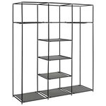 vidaXL Armoire avec compartiments et barres Gris 150x45x175 cm Tissu