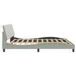 vidaXL Cadre de lit avec tête de lit Gris clair 200x200 cm Velours