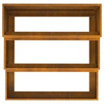 vidaXL jardinière 3 niveaux 90x90x35 cm en Acier Corten