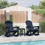 vidaXL Chaises Berçantes Adirondack 2 Pièces Bleu marine HDPE