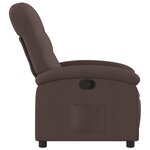 vidaXL Fauteuil inclinable Marron foncé Tissu