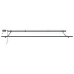 Store rétractable manuel vidaXL avec LED Gris clair 500x350 cm