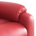 vidaXL Fauteuil de massage inclinable électrique rouge similicuir