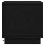 vidaXL Cabinet de chevet avec 2 Pièces Noir 44 x 34 5 x 45 cm