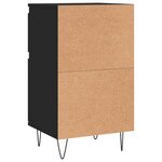 vidaXL Buffets 2 Pièces noir 40x35x70 cm bois d’ingénierie