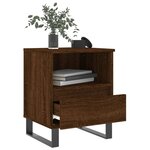 vidaXL Tables de chevet 2 Pièces chêne marron 40x35x50 cm bois ingénierie