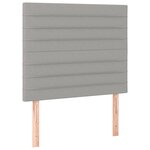 vidaXL Sommier à lattes de lit avec matelas Gris clair 100x200cm Tissu