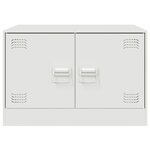 vidaXL Table basse blanc 67x50x44 cm acier