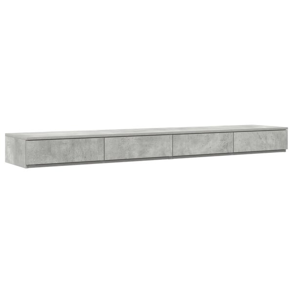 Tiroirs de Lit vidaXL Gris Béton 200x36 5x16 5 cm en Bois Ingénierie