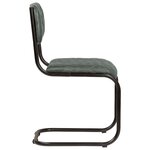 vidaXL Chaises à manger lot de 6 gris cuir véritable