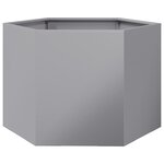 vidaXL Jardinière hexagone 69x60x45 cm acier galvanisé