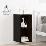 vidaXL Meuble mural 2 Pièces Chêne noir 37 x 37 x 37 cm Bois d'ingénierie