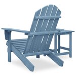 Vidaxl chaise de jardin adirondack avec table bois de sapin bleu