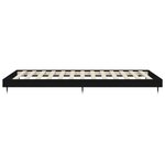 vidaXL Cadre de lit noir 75x190 cm bois d'ingénierie